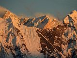 18 Annapurna Northwest Face and Nilgiri South Close Up From Kalopani At Sunset Around Dhaulagiri